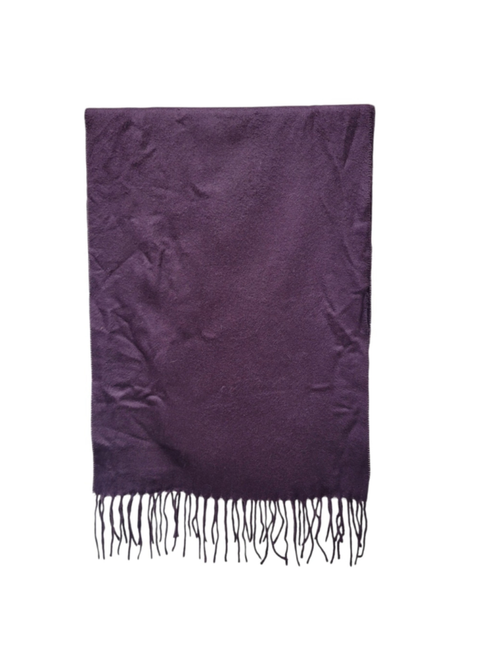 Unbranded Adult Unisex Hand Tailored Purple Cashmere Scarf 66"X12" Pre-owned